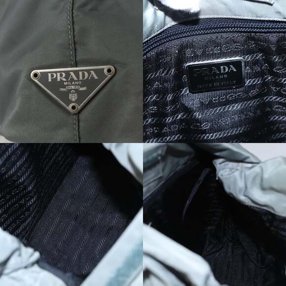 PRADA Shoulder Bag Nylon Gray - Picture 11 of 12